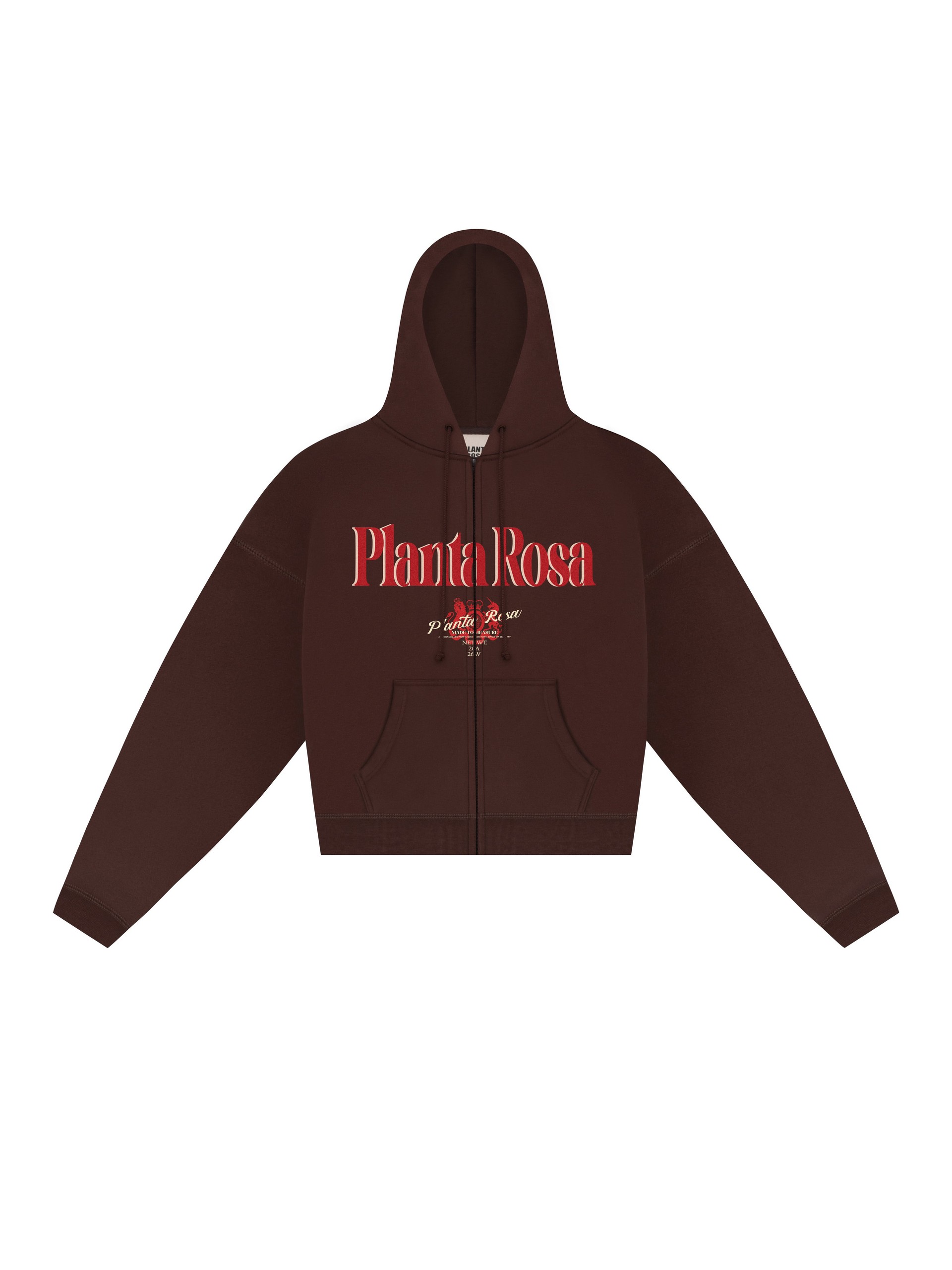 ROSA HILLS ZIP HOODIE 370-BROWN VELVET