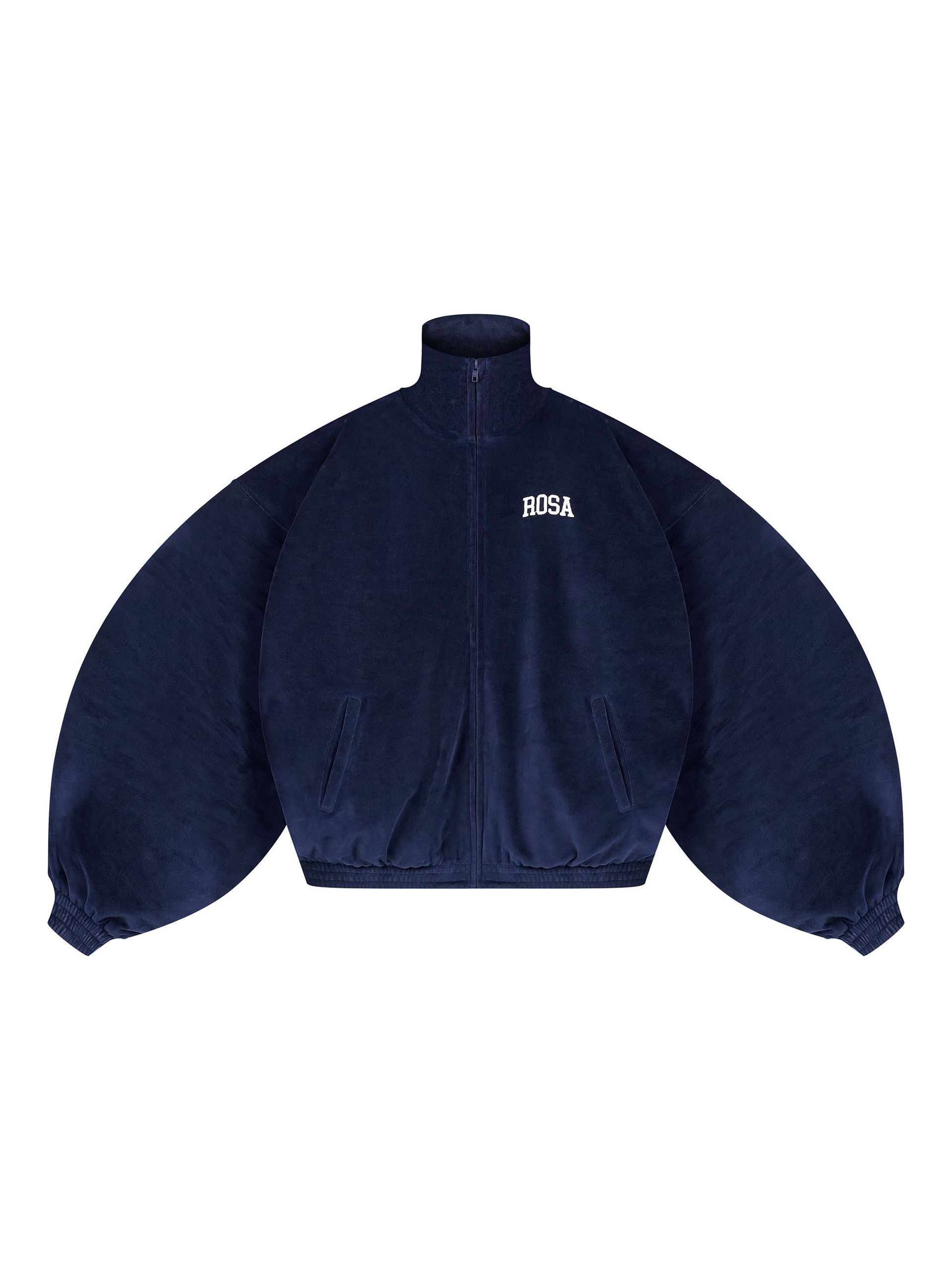 TRACK JACKET ROSA - DARK BLUE  VELOURS