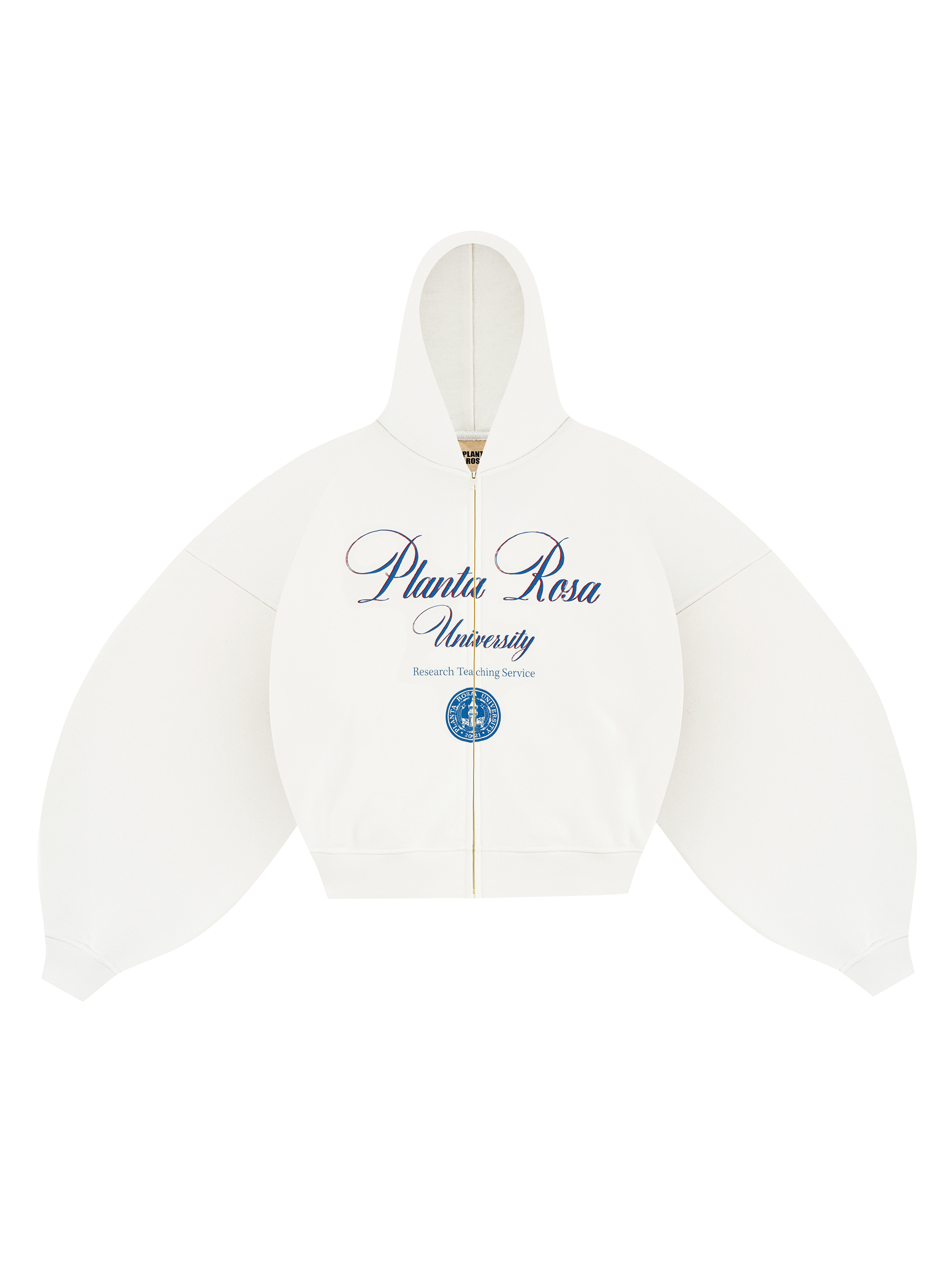 UNIVERSITY ZIP HOODIE 470-VANILLA VELVET