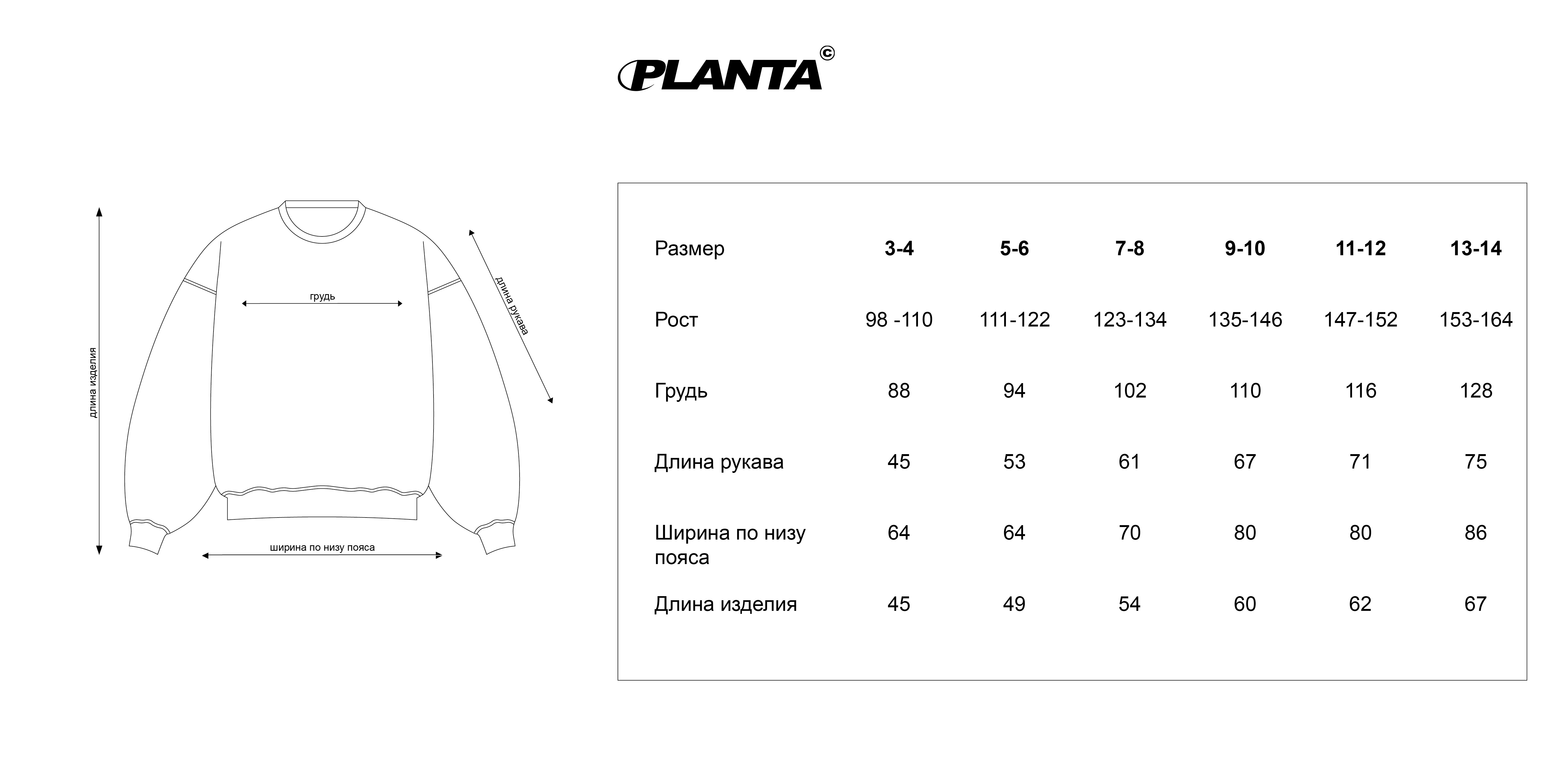 Размерная сетка