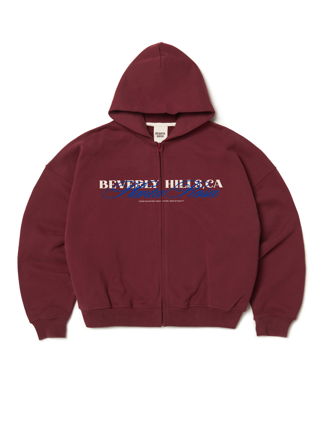 BEVERLY-CLASSIC ZIP HOODIE 470-WINE VELVET