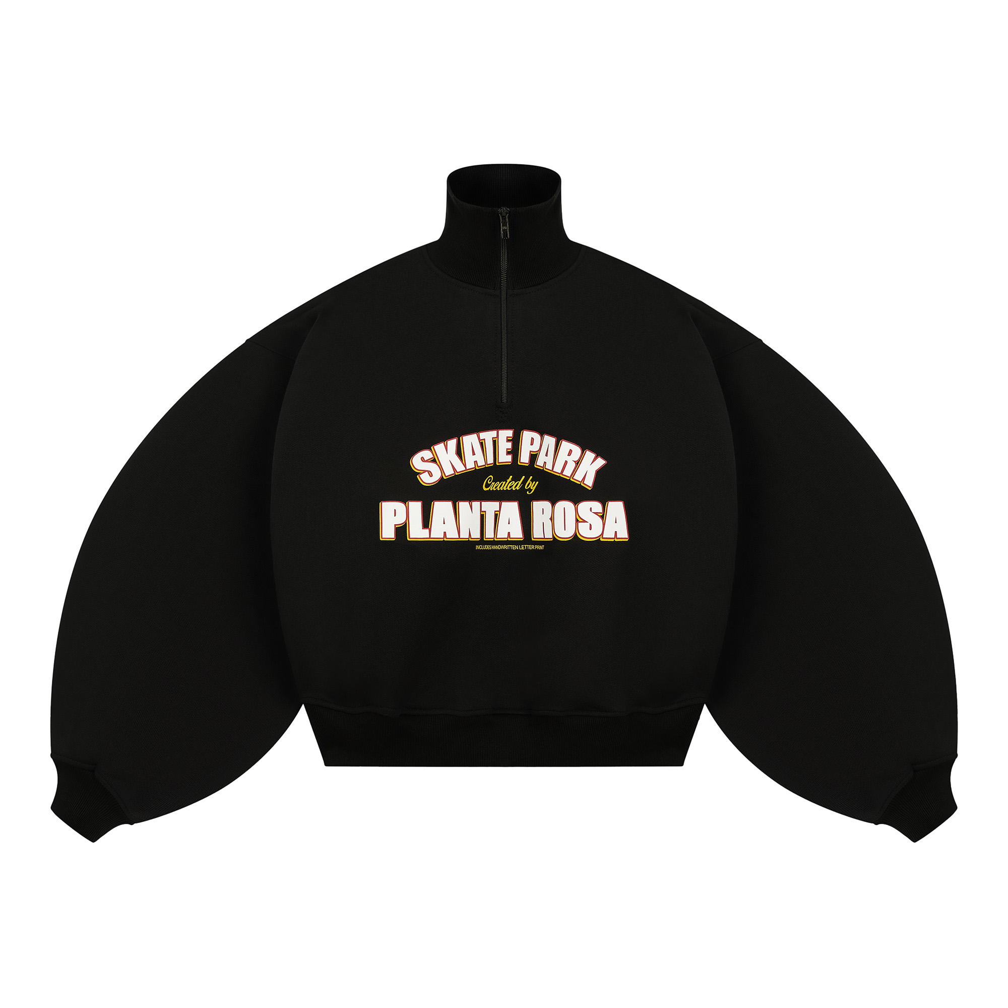 LETTER PRINT ANORAK 470-BLACK