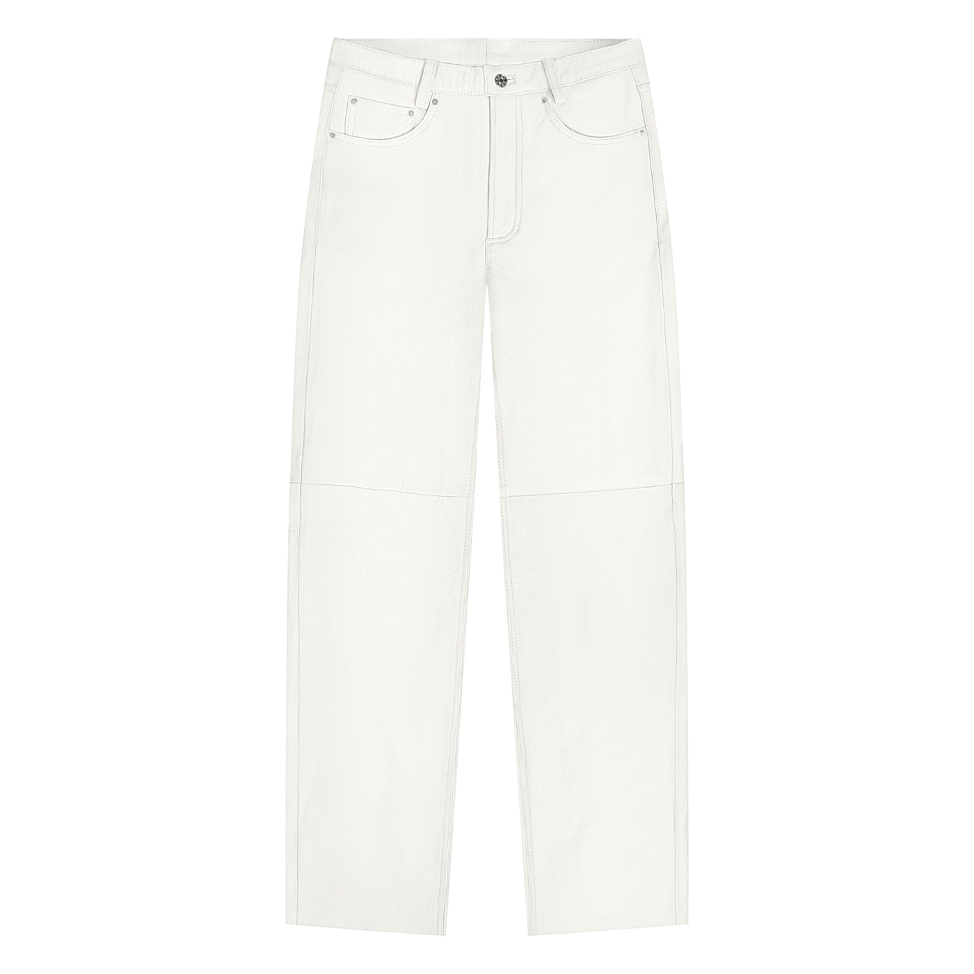 PANTS A-LEATHER - WHITE