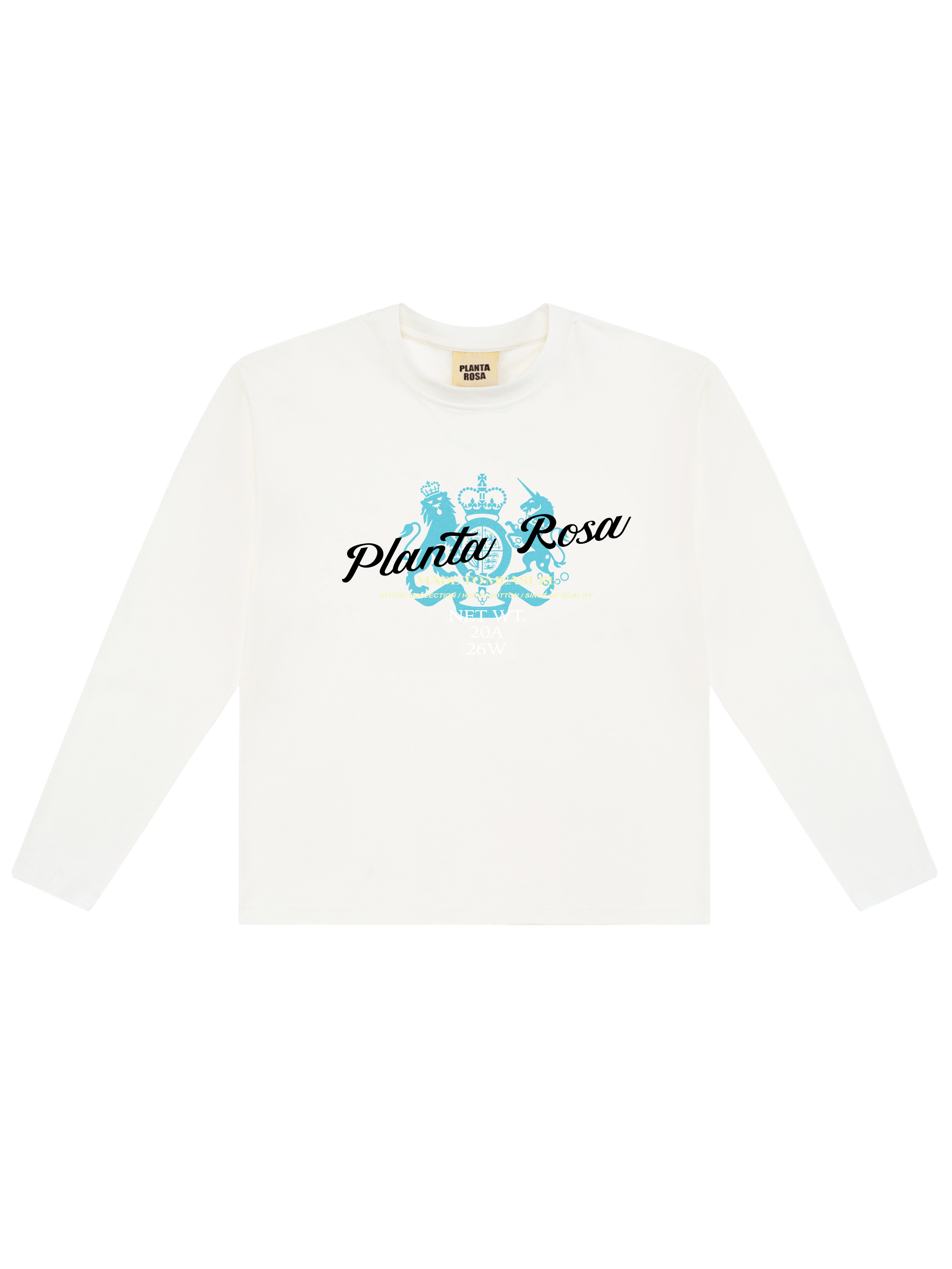 CREST-STRIKETHROUGH LONG SLEEVE 250-VANILLA