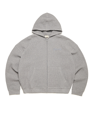 STAR ZIP HOODIE 350-GREY KNITED