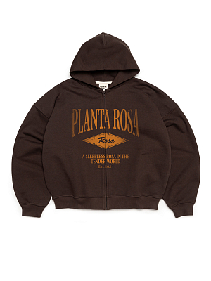 GINGER ZIP HOODIE 470-CHOCOLATE