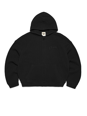 STAR ZIP HOODIE 350-BLACK KNITED