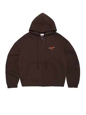 HEART LULLABY ZIP HOODIE 370-BROWN VELVET